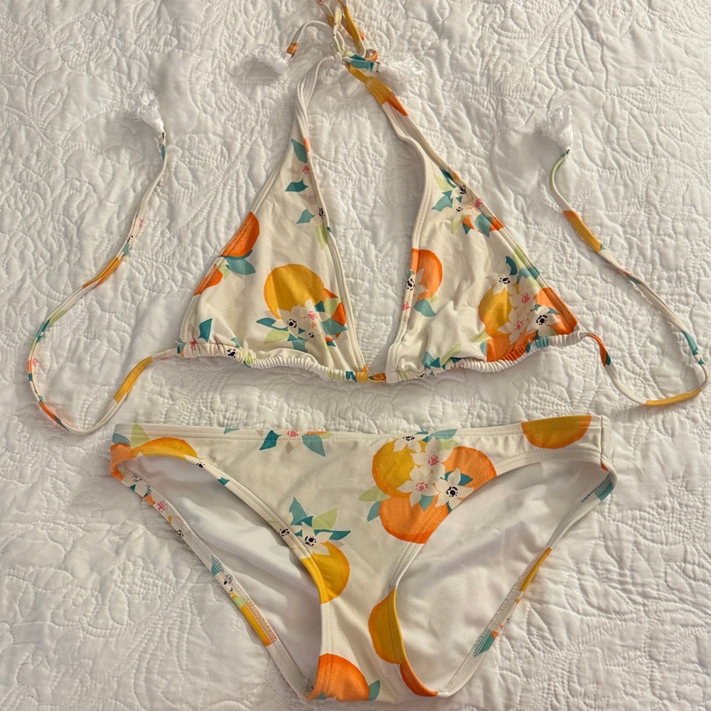 Kate Spade White Bikini with Multicolor Details